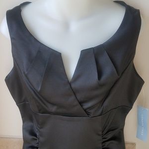 London Times Black Fitted Dress